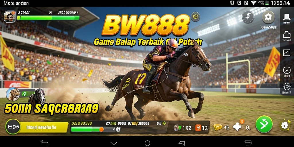 Gameplay BW888 yang intens dan mendebarkan saat balapan.