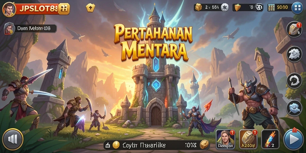 Tangkapan layar menampilkan aksi seru game Tower Defense.