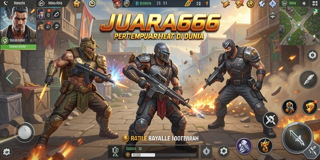 Screenshot JUARA666 menampilkan momen krusial dalam game Battle Royale.
