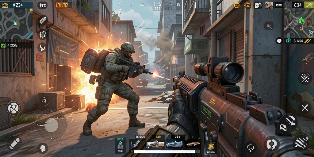 Gambaran gameplay K234 yang penuh aksi dan strategi.