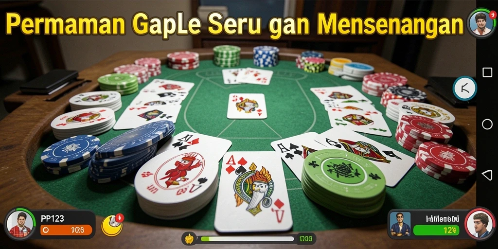 Gameplay seru PP123 dalam permainan Gaple yang interaktif.